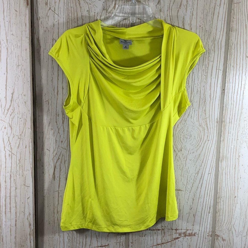 Worthington Draped Front Top Size M S26